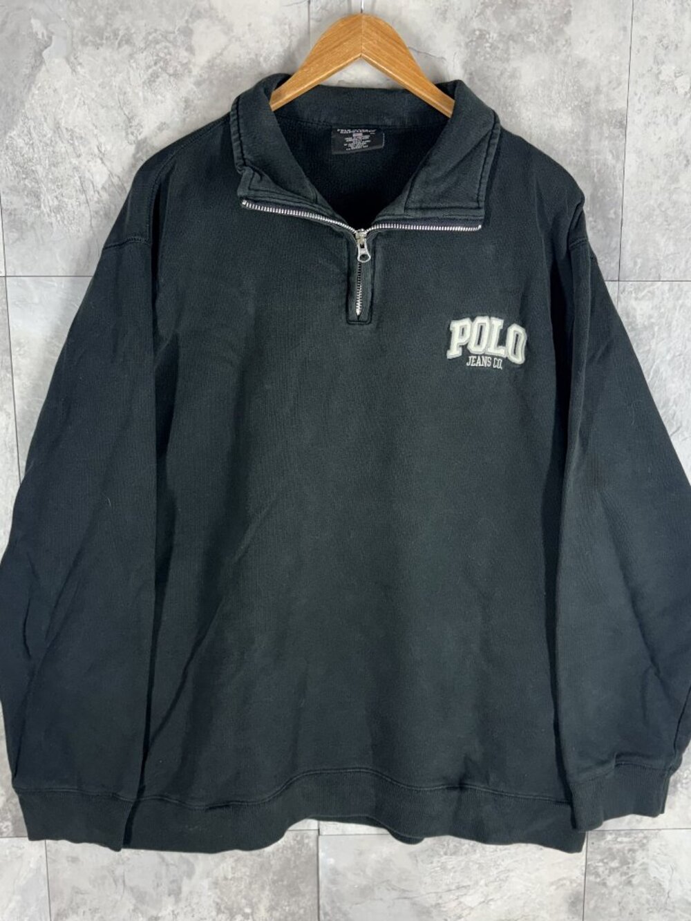 Vintage Polo Jeans Co Ralph Lauren Quarter Zip Sweater Mens XL